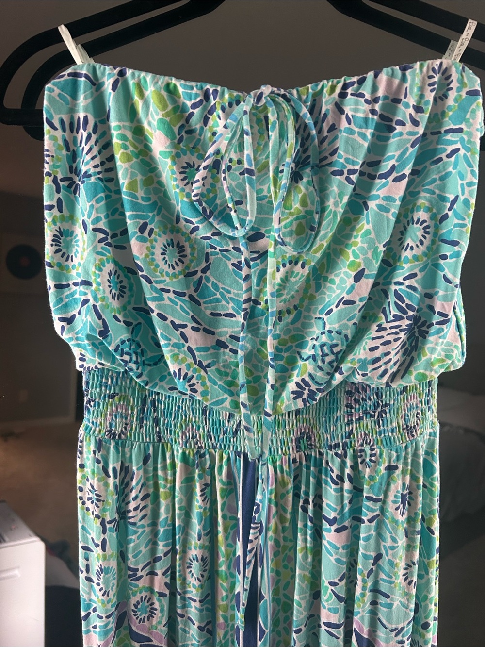 Lilly Pulitzer Marnie Strapless Maxi in Open Water Print - Picture 3 of 4